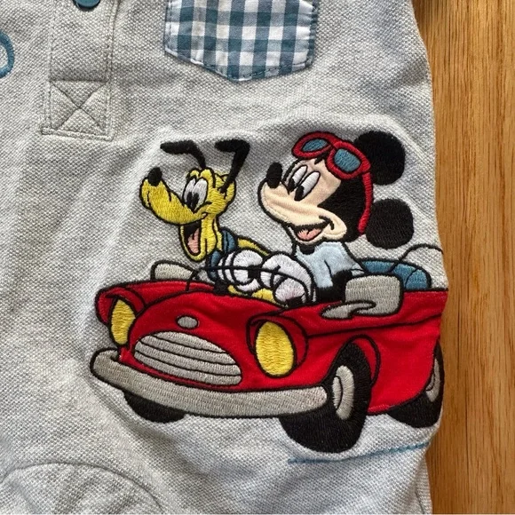 Disney Baby by The Disney Store Mickey and Pluto onesie size 0-3 months - Picture 2 of 12
